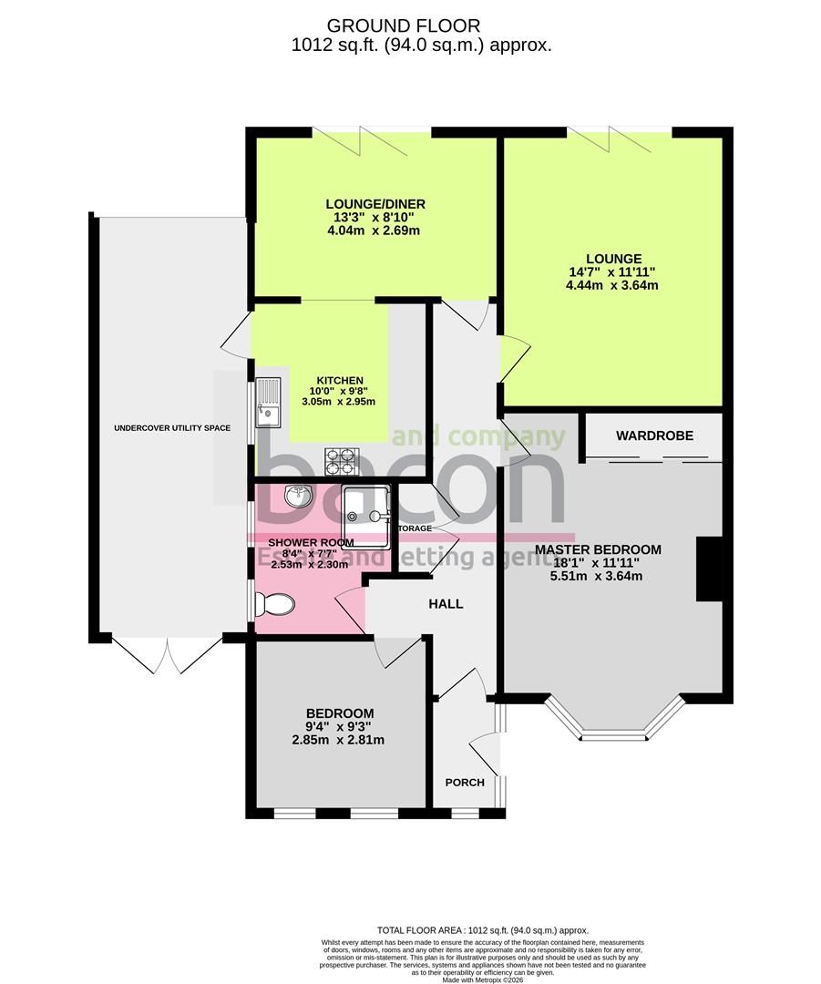 Floor Plan | Bungalow - Detached | Beeches Avenue, Charmandean, Worthing, West Sussex, BN14 9JE | Sold - Subject to Contract